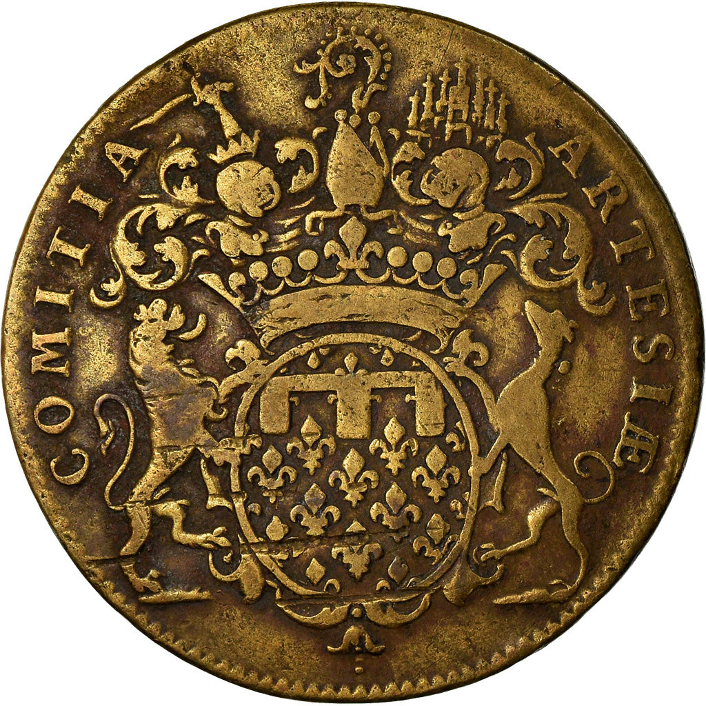 Frankreich, Token, Louis XV, Etats d'Artois, History, Duvivier, S, Kupfer