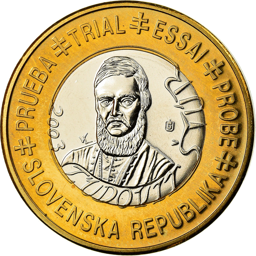 Slovakia, Euro, Essai-Trial, 2003, MS(65-70), Bi-Metallic