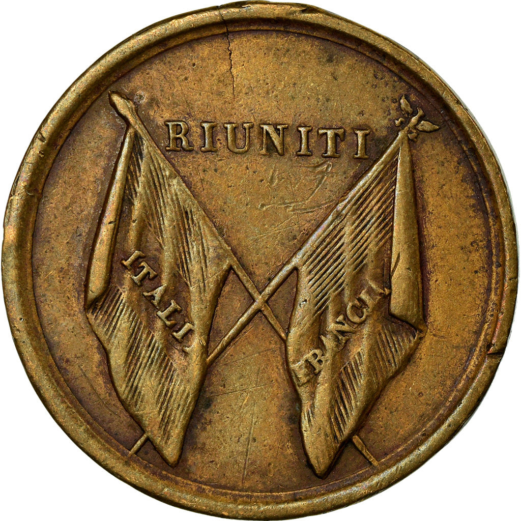Italia, Token, Riuniti, Italia-Francia, Napoléon III, Vitorio Emanuele