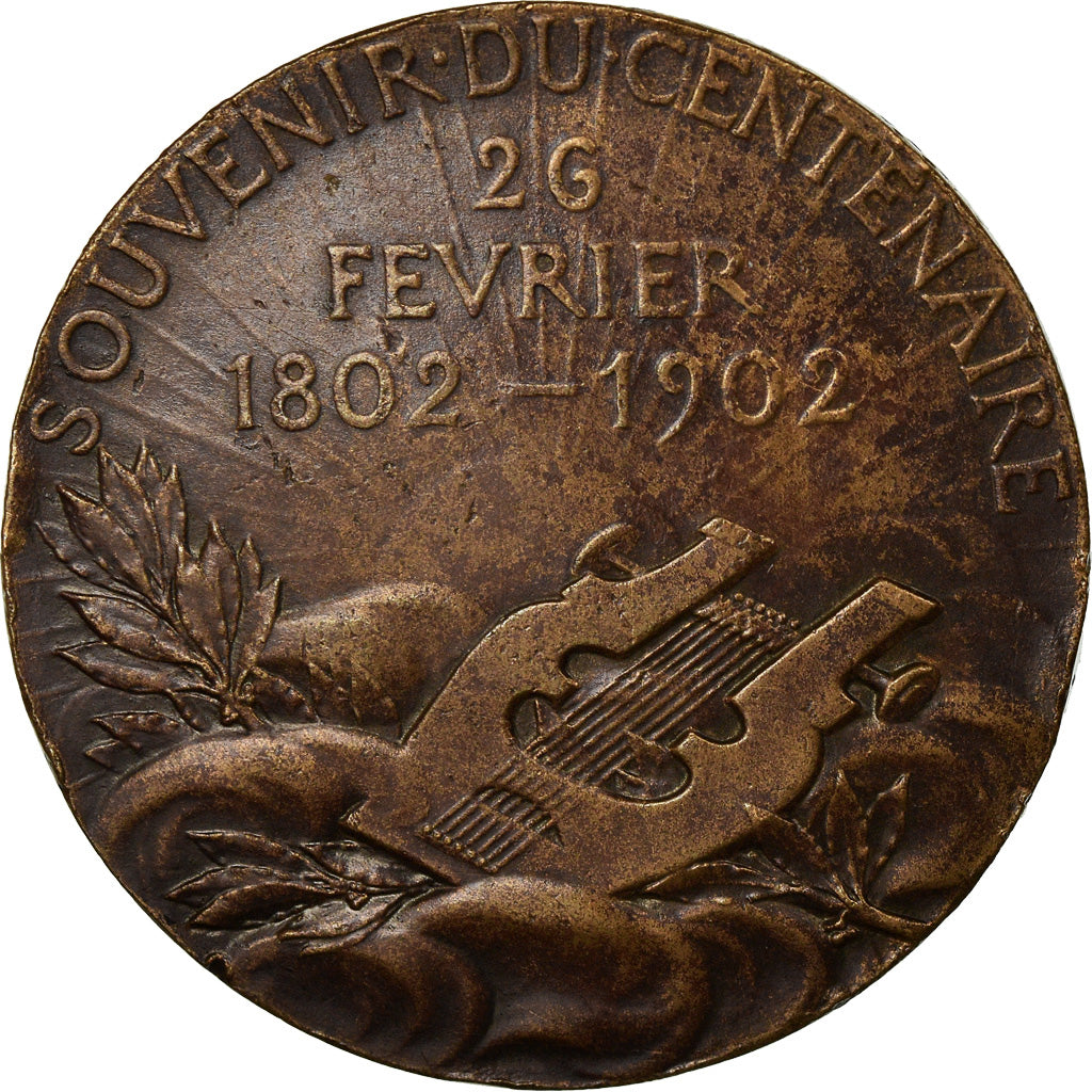 France, Médaille, Victor Hugo, Souvenir du Centenaire, 1902, Chaplain, SUP+