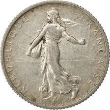 FRANCE, Semeuse, Franc, 1913, Paris, KM #844.1, VF(30-35), Silver, 23, Gadoury..