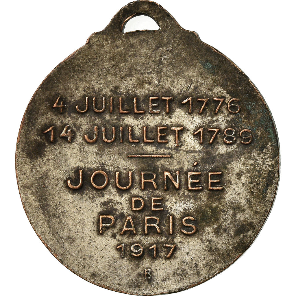 Frankrijk, Medaille, Journée de Paris, 1917, Washington and Lafayette, History