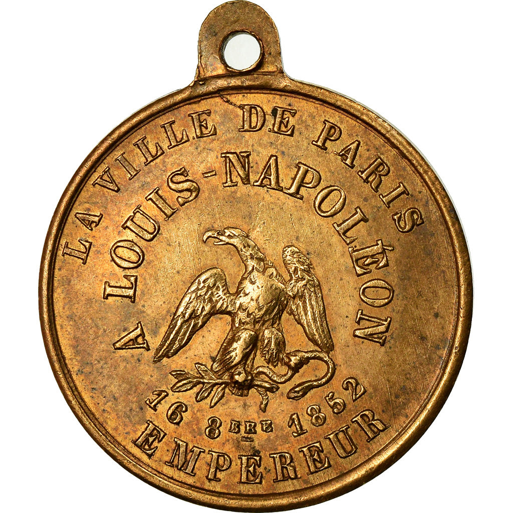 Frankreich, Medaille, Louis-Napoléon, Empereur, Ville de Paris, 1852, VZ