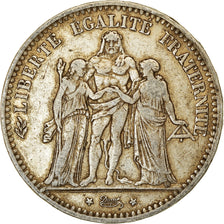 Coin, France, Hercule, 5 Francs, 1878, Bordeaux, EF(40-45), Silver, KM:820.2