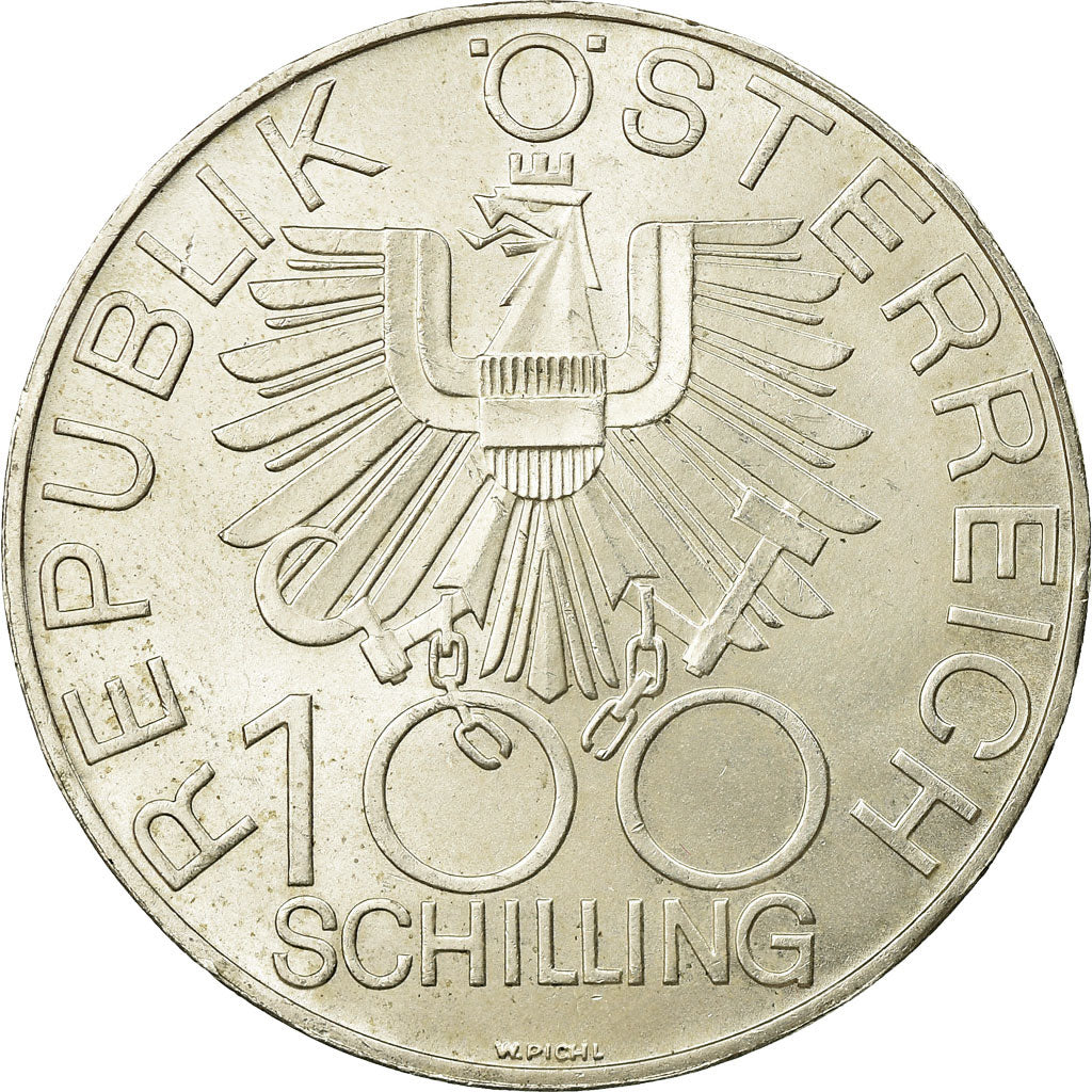 Coin, Austria, 200th Anniversary - Inn District, 100 Schilling, 1979, AU(55-58)