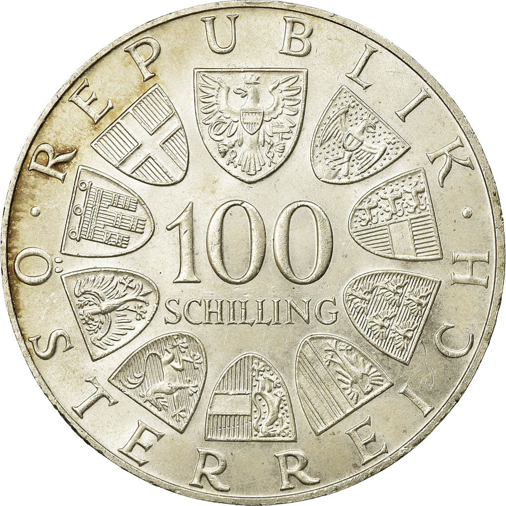 Coin, Austria, 100 Schilling, 1975, AU(55-58), Silver, KM:2923