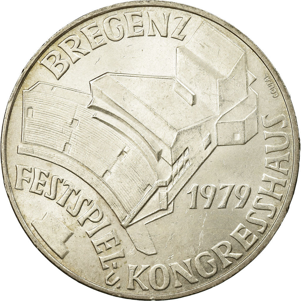 Coin, Austria, Festival and Congress Hall at Bregenz, 100 Schilling, 1979