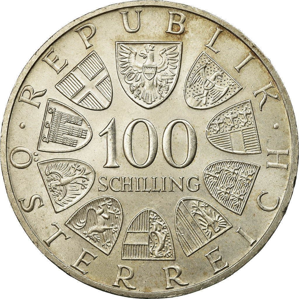 Coin, Austria, Festival and Congress Hall at Bregenz, 100 Schilling, 1979
