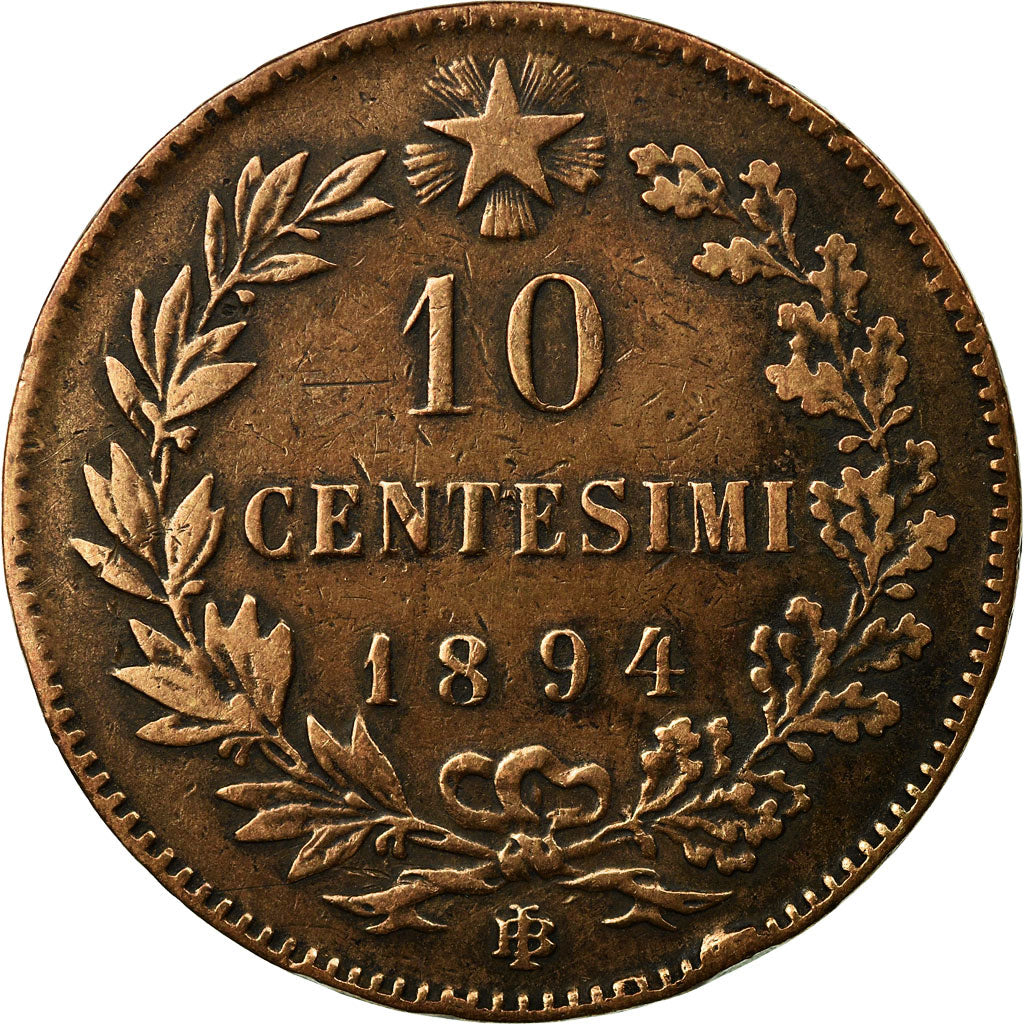 Moneta, Italia, Umberto I, UMBERTO I RE D'ITALIA, 10 Centesimi, 1894