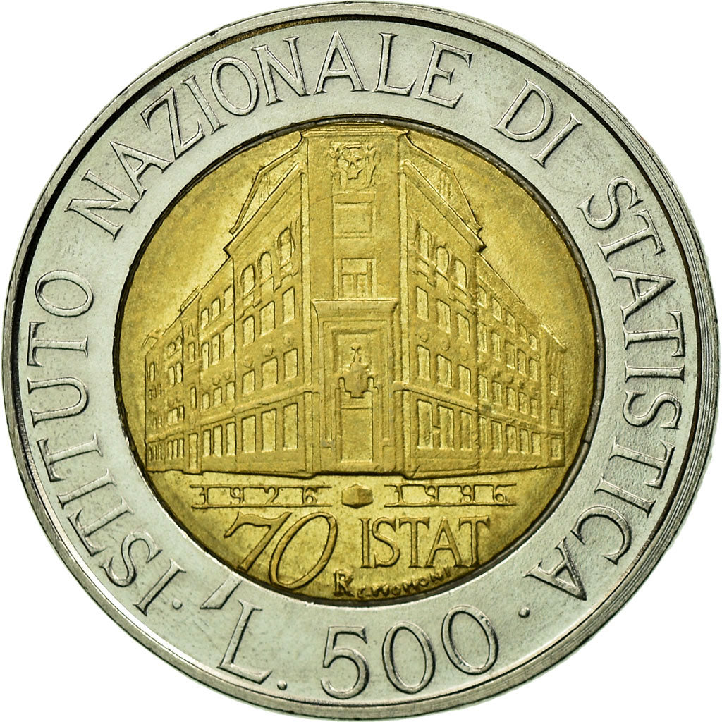 Coin, Italy, Istituto Nazionale di Statistica, 500 Lire, 1996, Rome, EF(40-45)