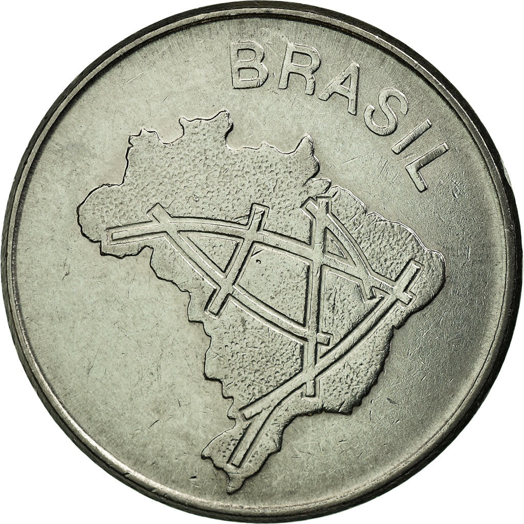 Coin, Brazil, 10 Cruzeiros, 1980, EF(40-45), Stainless Steel, KM:592.1