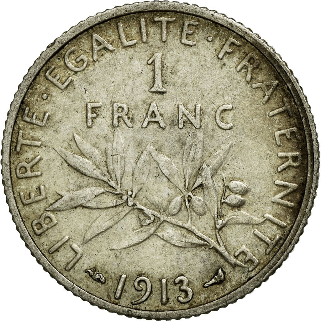 Monnaie, France, Semeuse, Franc, 1913, TTB+, Argent, Gadoury:467