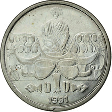 Coin, Brazil, 50 Cruzeiros, 1991, EF(40-45), Stainless Steel, KM:620.2