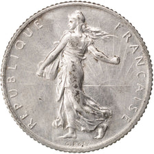 FRANCE, Semeuse, Franc, 1913, Paris, KM #844.1, AU(55-58), Silver, 23, Gadoury..