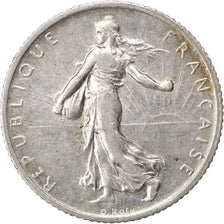 FRANCE, Semeuse, Franc, 1913, Paris, KM #844.1, AU(55-58), Silver, 23, Gadoury..