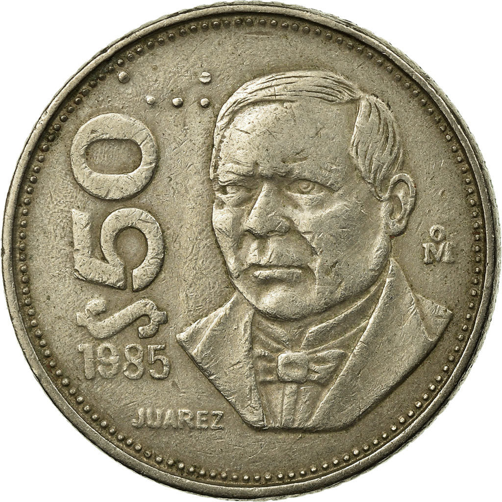 Moneta, Mexico, Benito Juarez, 50 Pesos, 1985, Mexico City, EF(40-45)