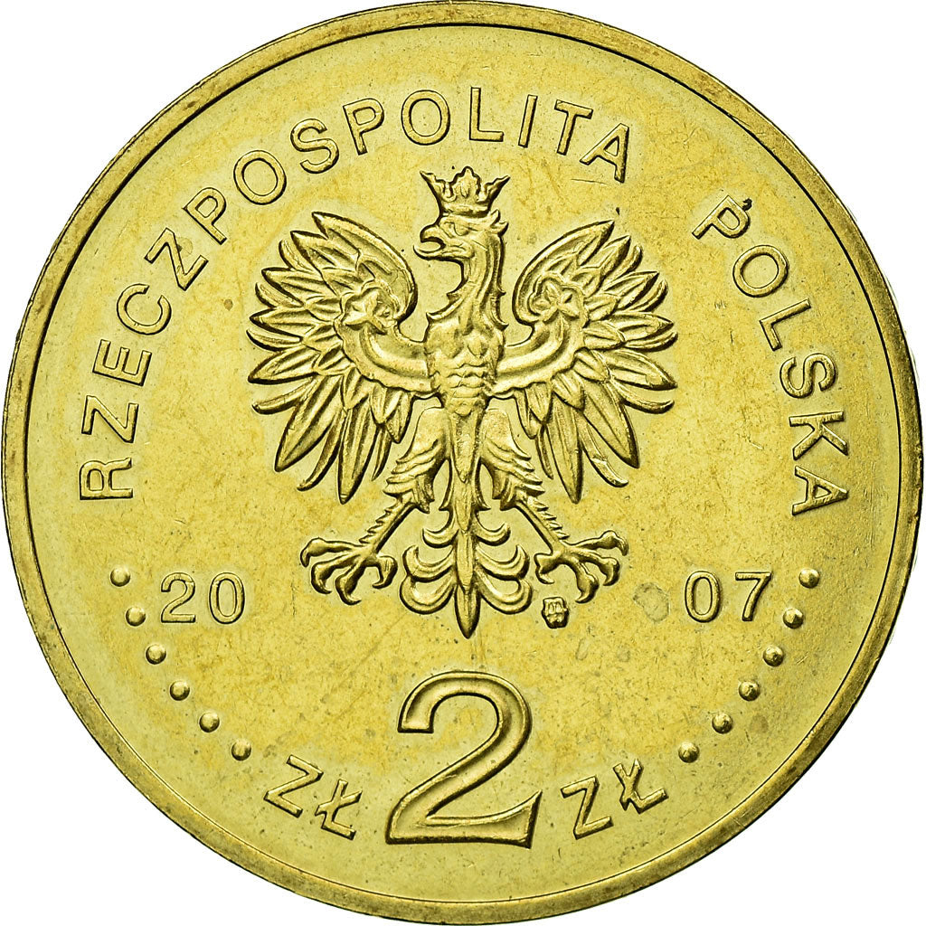 Monnaie, Pologne, RYCERZ CIEZKOZBROJNY-XV, 2 Zlote, 2007, Warsaw, TTB, Laiton
