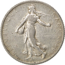 FRANCE, Semeuse, Franc, 1914, Paris, KM #844.1, VF(20-25), Silver, 23, Gadoury..