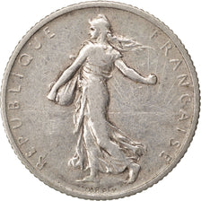FRANCE, Semeuse, Franc, 1914, Paris, KM #844.1, VF(20-25), Silver, 23, Gadoury..