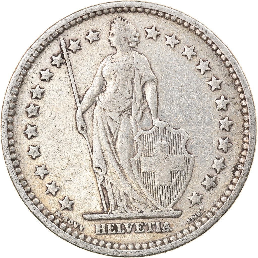 Coin, Switzerland, 2 Francs, 1910, Bern, VF(30-35), Silver, KM:21