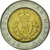 Coin, San Marino, 15th Anniversary - Resumption of Coinage, 500 Lire, 1987