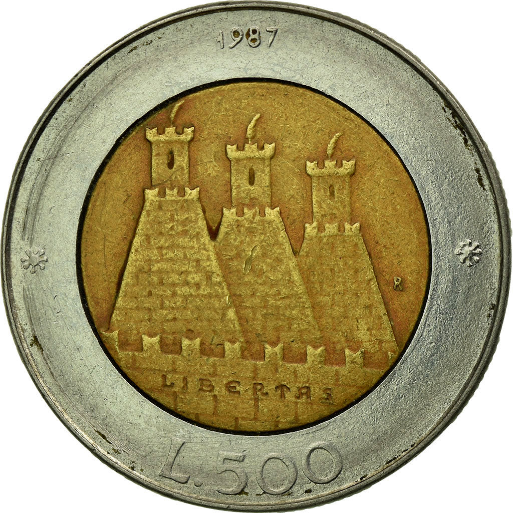 Coin, San Marino, 15th Anniversary - Resumption of Coinage, 500 Lire, 1987