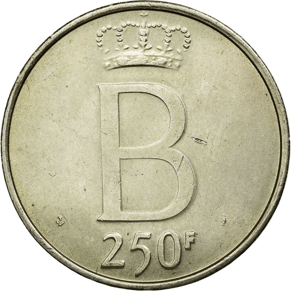 Coin, Belgium, Silver Jubilee of King Baudouin, 250 Francs, 250 Frank, 1976