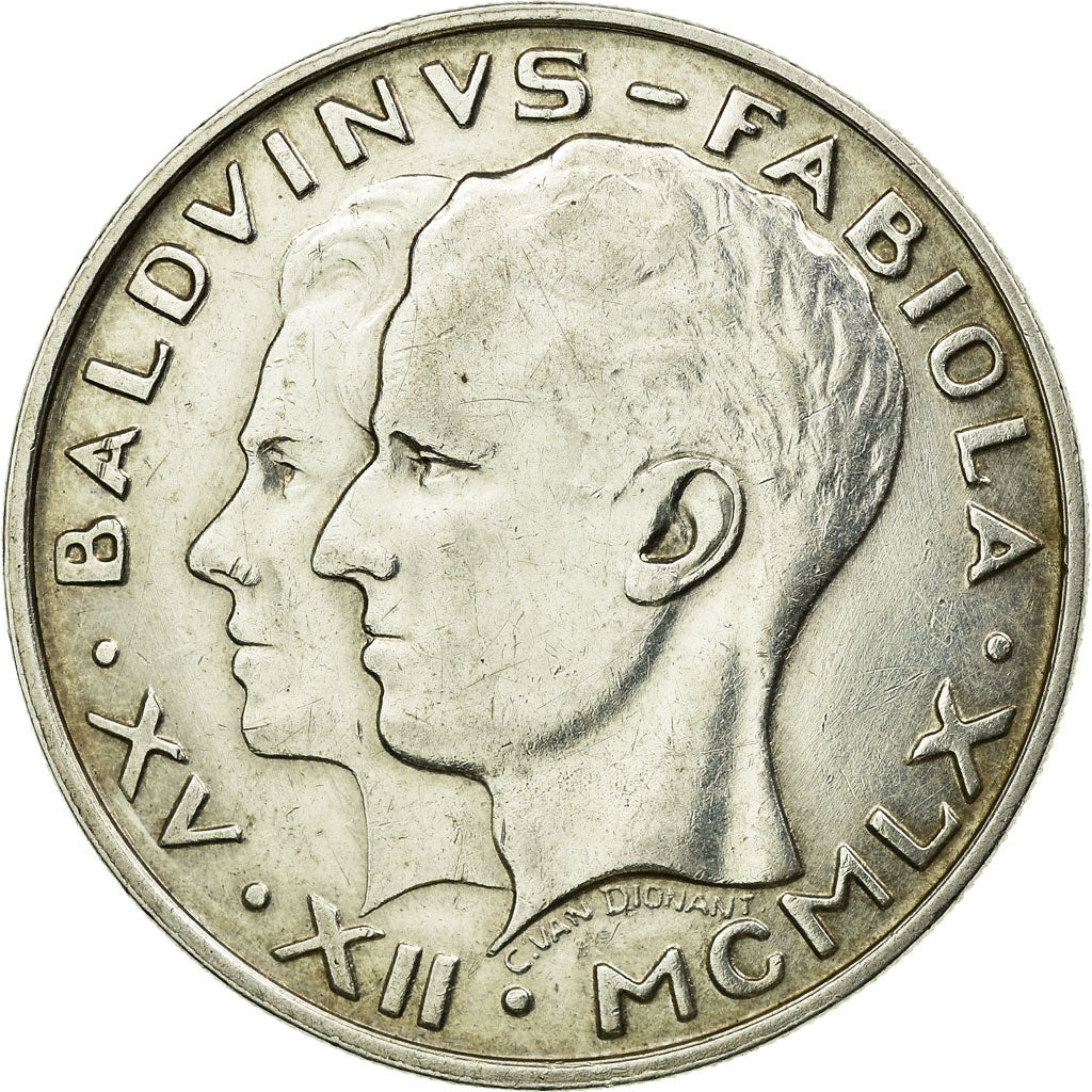 Moneta, Belgio, King Baudouin's marriage to Do, 50 Francs, 50 Frank, 1960