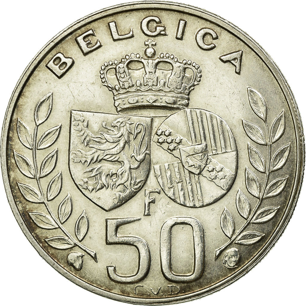 Moneta, Belgio, King Baudouin's marriage to Do, 50 Francs, 50 Frank, 1960