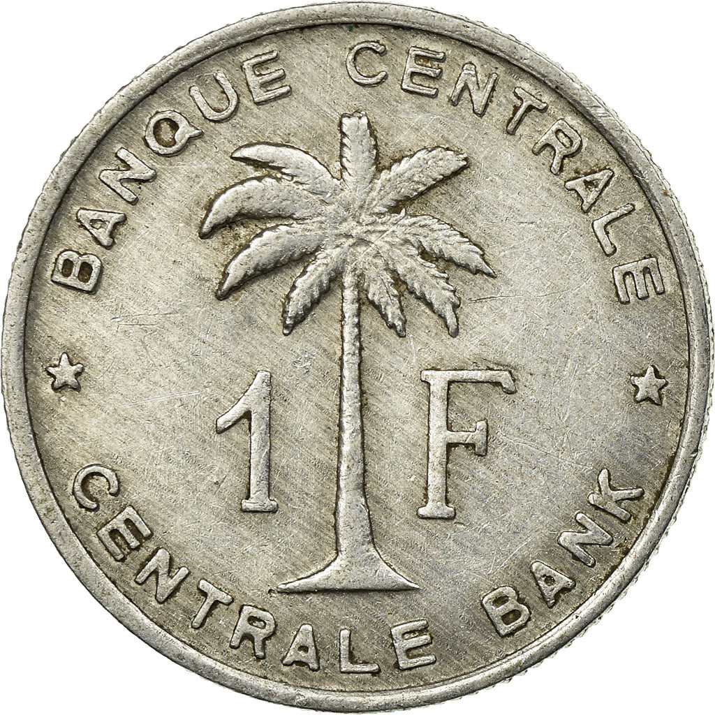 Coin, Belgian Congo, RUANDA-URUNDI, Franc, 1959, EF(40-45), Aluminum, KM:4