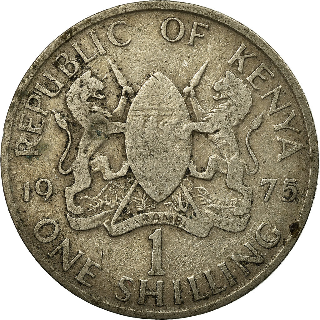 Coin, Kenya, Shilling, 1975, VF(20-25), Copper-nickel, KM:14