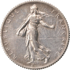 FRANCE, Semeuse, Franc, 1914, Paris, KM #844.1, AU(50-53), Silver, 23, Gadoury..