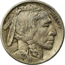 Munten, Verenigde Staten, Buffalo Nickel, 5 Cents, 1920, U.S. Mint