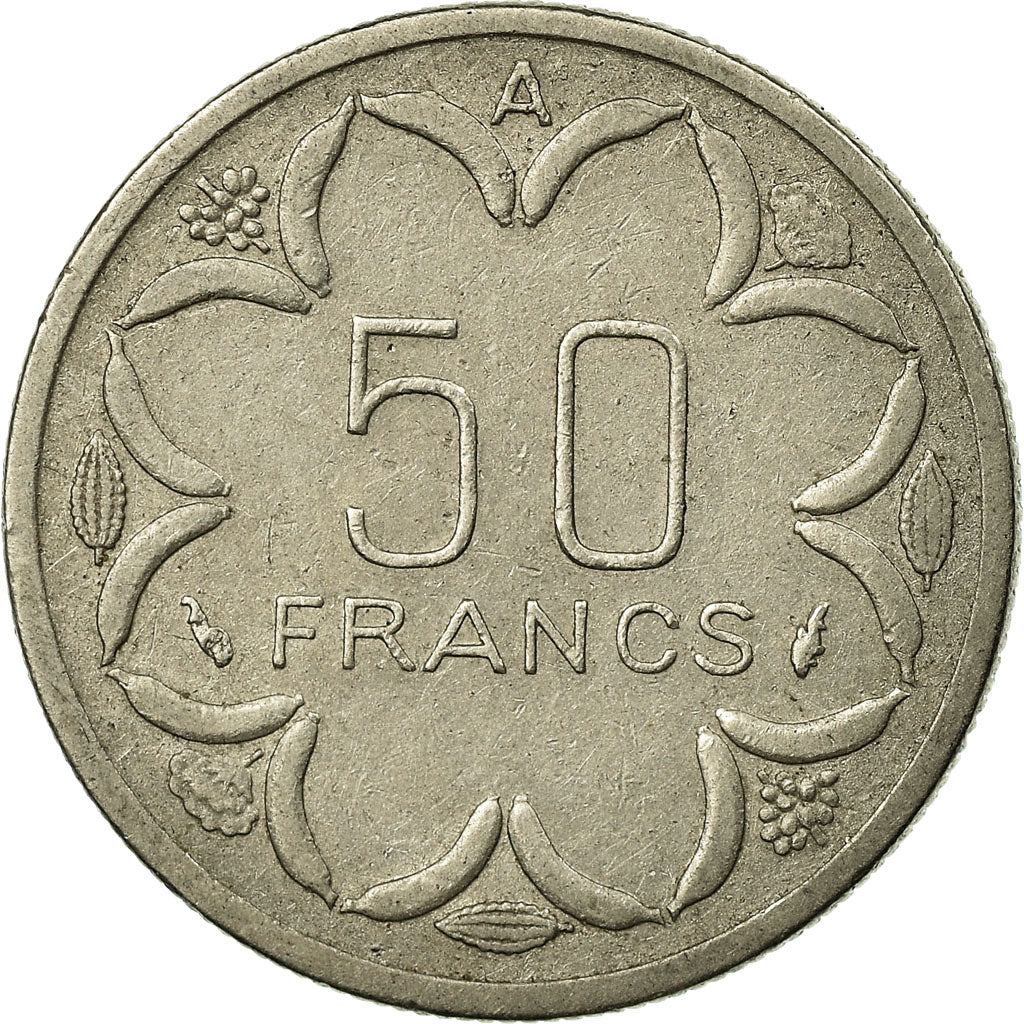Coin, Central African States, 50 Francs, 1982, Paris, EF(40-45), Nickel, KM:11