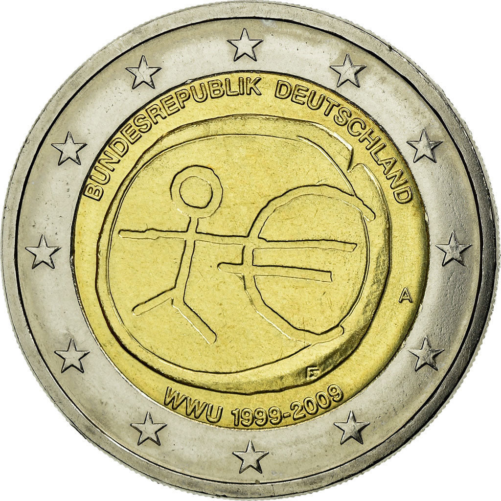 Bundesrepublik Deutschland, 2 Euro, EMU, 10th Anniversary, 2009, VZ