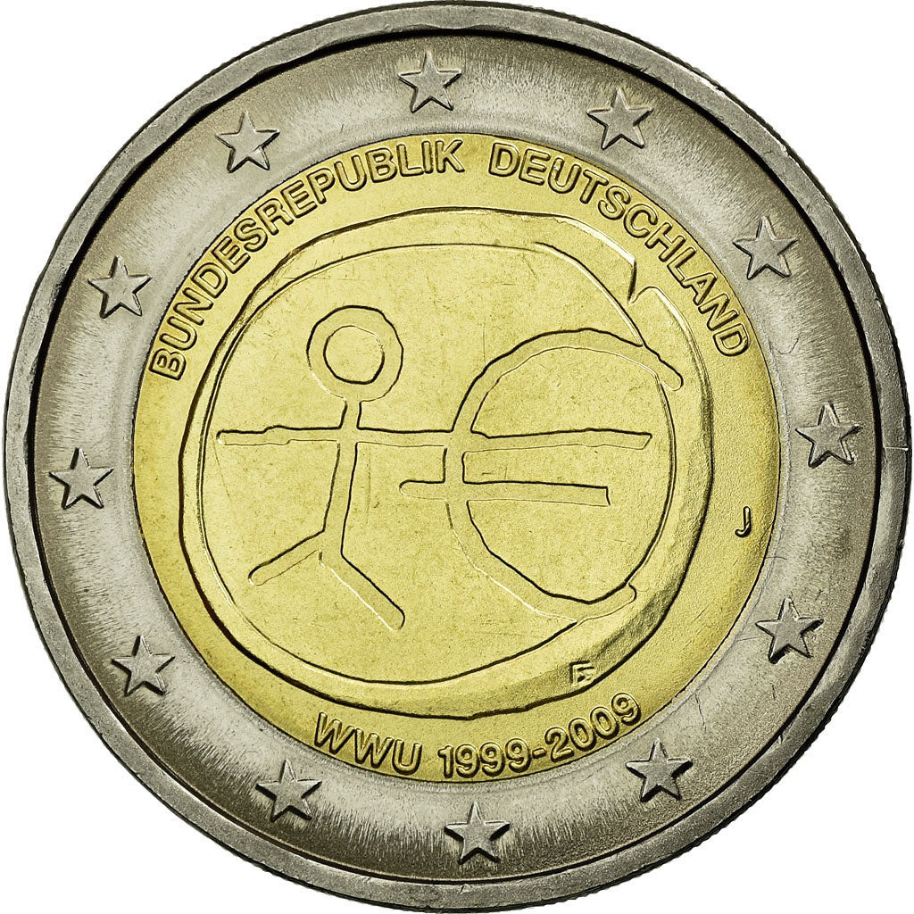 République fédérale allemande, 2 Euro, EMU, 10th Anniversary, 2009, SUP