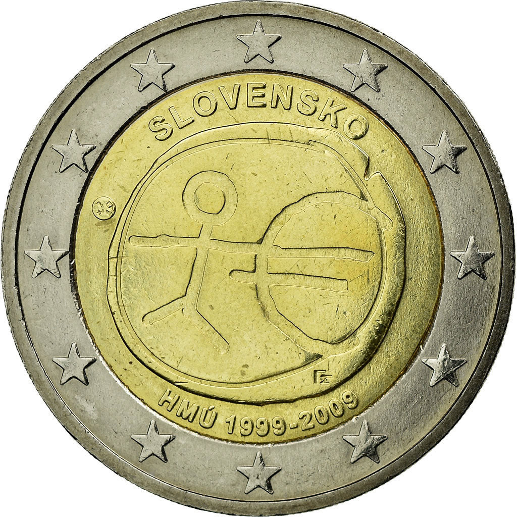 Slovaquie, 2 Euro, EMU 10th Anniversary, 2009, SUP, Bi-Metallic, KM:103
