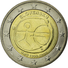 Slovaquie, 2 Euro, EMU 10th Anniversary, 2009, SUP, Bi-Metallic, KM:103