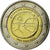 Greece, 2 Euro, 10 years euro, 2009, AU(55-58), Bi-Metallic, KM:227