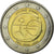 Cyprus, 2 Euro, 10 years euro, 2009, AU(55-58), Bi-Metallic, KM:89