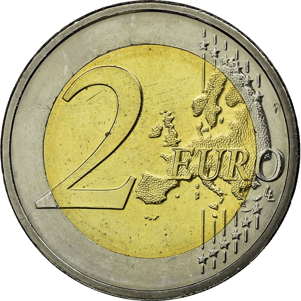 Cyprus, 2 Euro, 10 years euro, 2009, AU(55-58), Bi-Metallic, KM:89