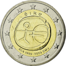 IRELAND REPUBLIC, 2 Euro, 10 ans de l'Euro, 2009, AU(55-58), Bi-Metallic, KM:62