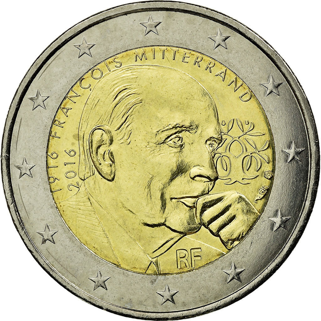 France, 2 Euro, Francois Mitterant 1916  2016, 2016, SPL, Bi-Metallic