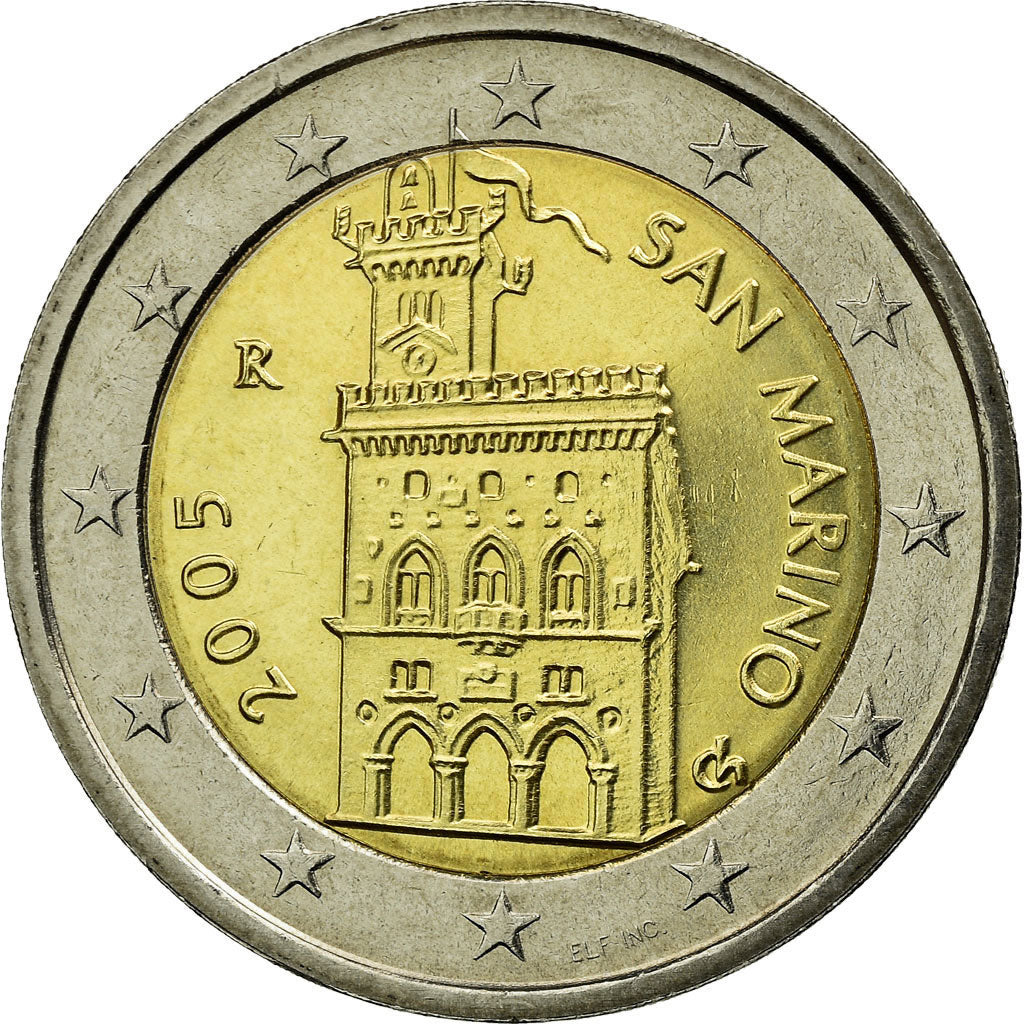 San Marino, 2 Euro, 2005, AU(55-58), Bi-Metallic, KM:447