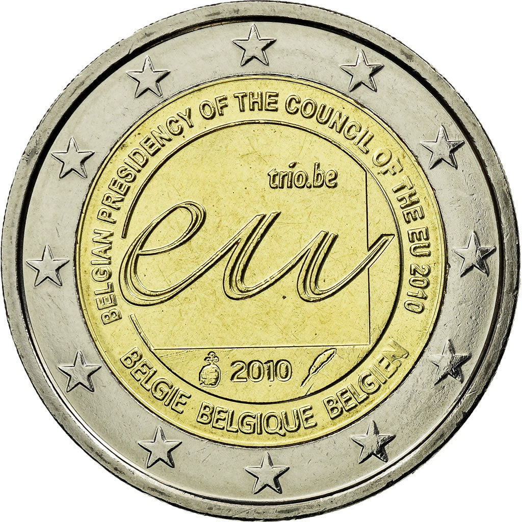 Belgia, 2 Euro, EU Council Presidency, 2010, Brussels, MS(63), Bimetaliczny