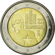 Münze, Slowenien, Franc Razman, 100th Anniversary of Birth, 2 Euro, 2011, VZ