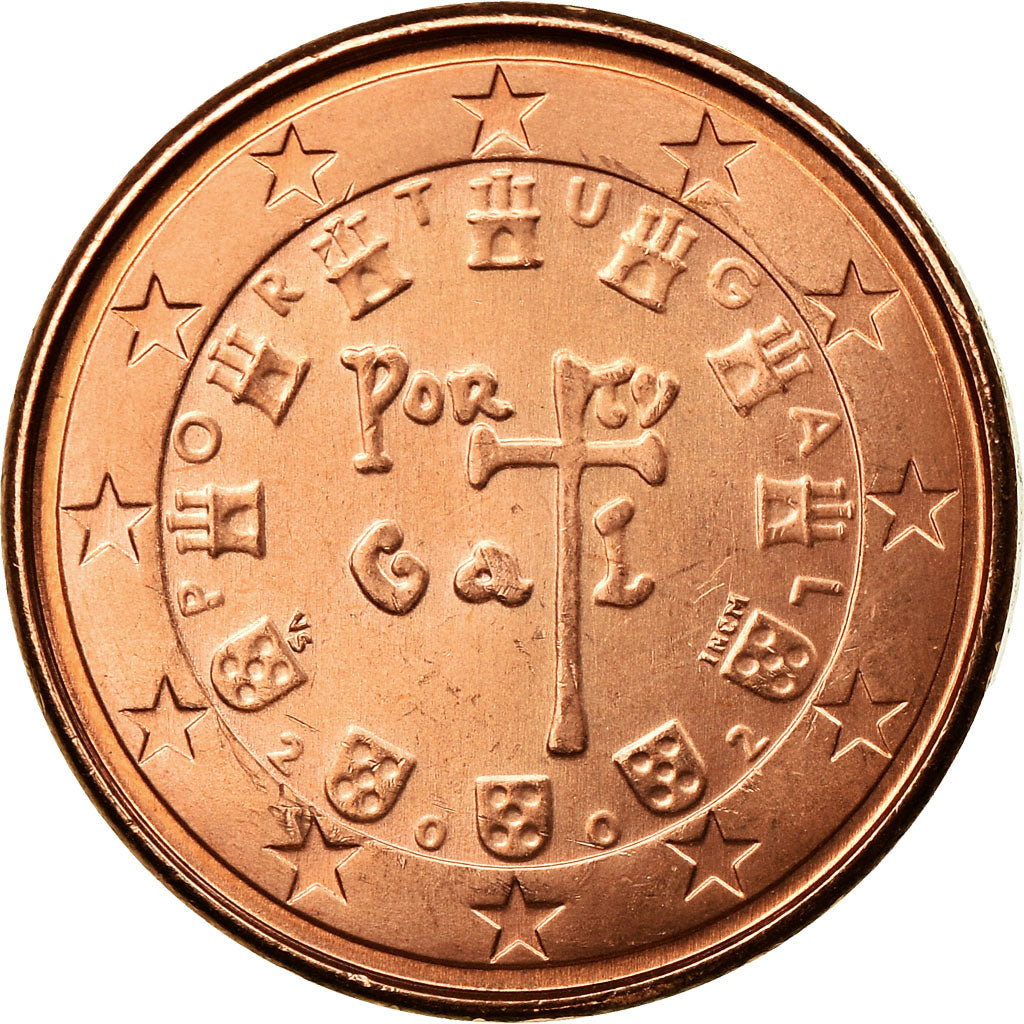 Portugal, Euro Cent, 2002, AU(55-58), Copper Plated Steel, KM:740