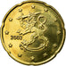 Finnland, 20 Euro Cent, 2002, UNZ, Messing, KM:102