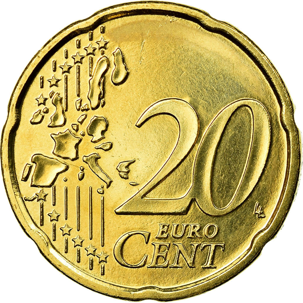 Finnland, 20 Euro Cent, 2002, UNZ, Messing, KM:102