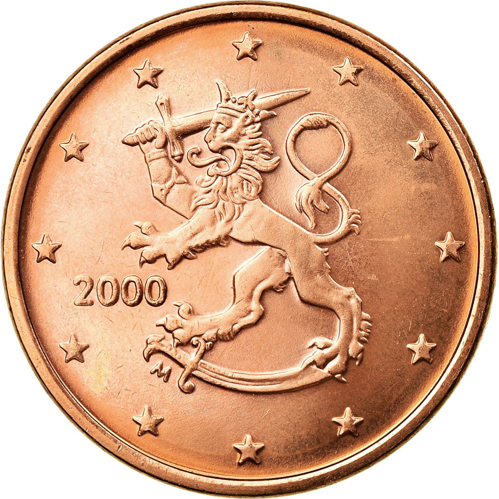 Finland, 5 Euro Cent, 2000, EF(40-45), Copper Plated Steel, KM:100